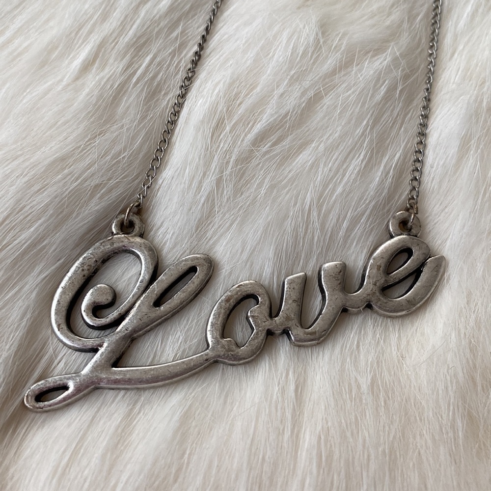 Silver “Love” necklace